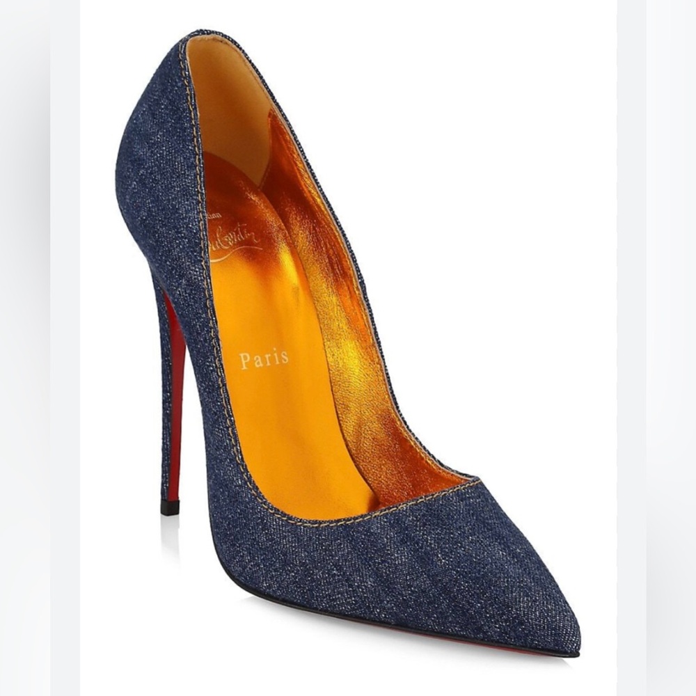 Christian Louboutin So Kate Miss Denim 120 Heels - Picture 3 of 14